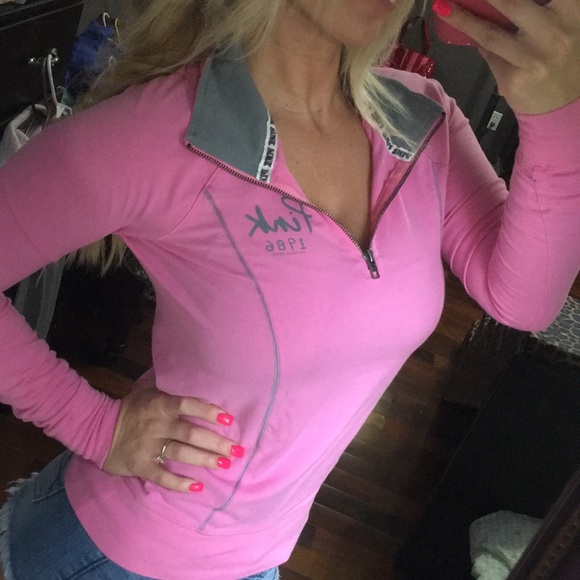 VS pink zip up yoga (worn once) Perfect condition - Picture 1 of 6